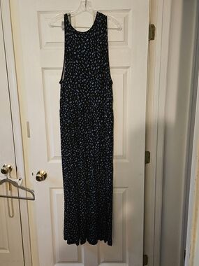 41 Hawthorn Black Maxi Dress with Blue Floral Print